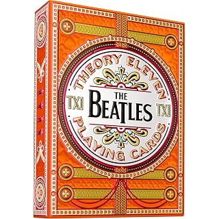 Murphy’s Magic Supplies, Inc. Theory11 71432 Jeu de cartes des Beatles Orange - Les Beatles, Paul McCartney, John Lennon, RIngo Starr, George Harrison