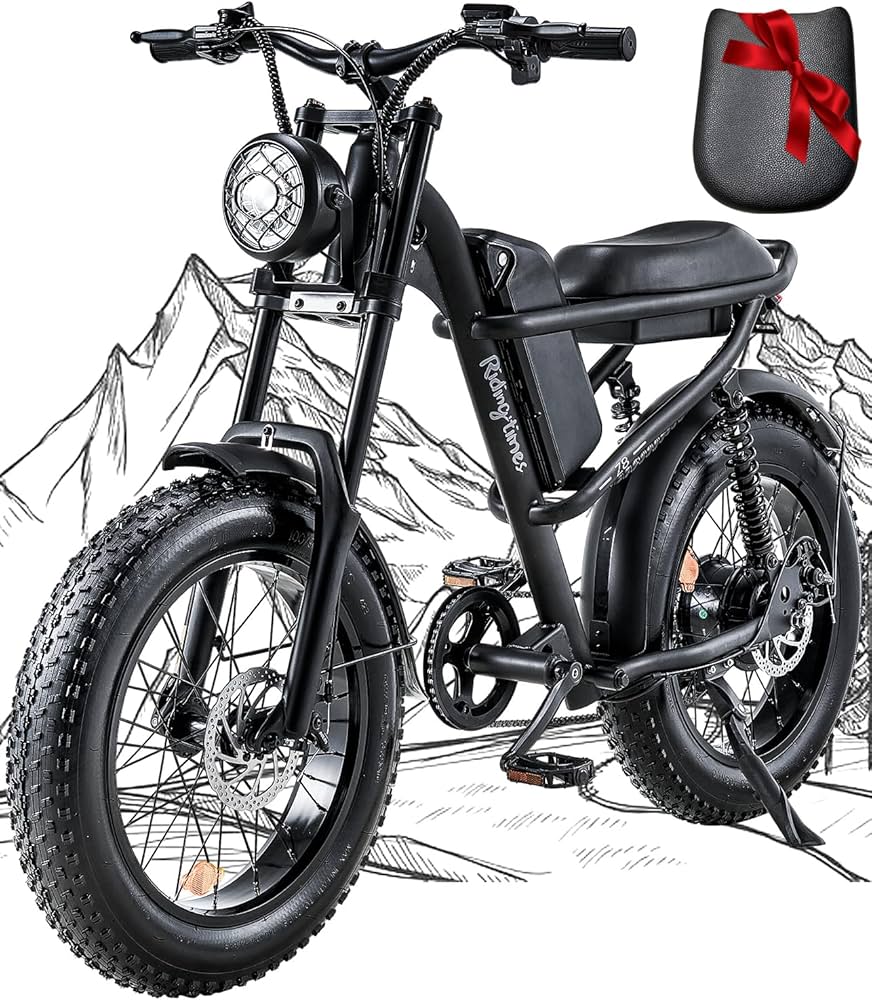 Riding'times 1500W Electric Bike for Adults Full Suspension, 20.4