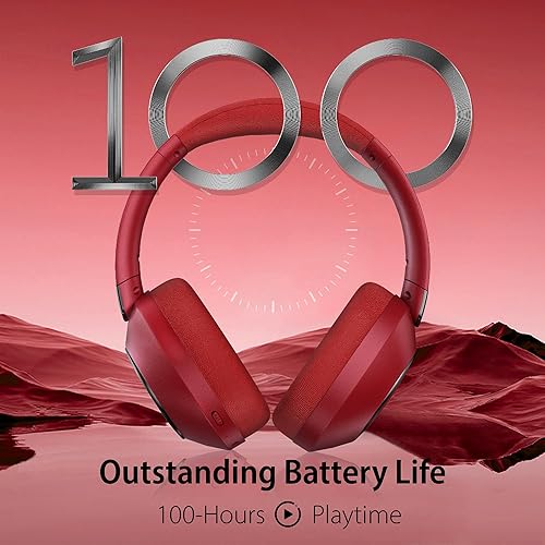 Miniatura 9 de Auriculares inalámbricos Bluetooth, 100 horas de reproducción activa con cancelación de ruido, auriculares inalámbricos con micrófono, auriculares