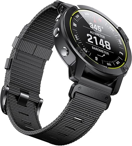 Vista 47 de Compatible con Garmin Fenix 7X/Fenix 6X/Fenix 5X/Fenix 8 2.008 in/5X Plus/6X Pro/7X Pro, correa de nailon Quickfit 26 para Tactix 7/Descent