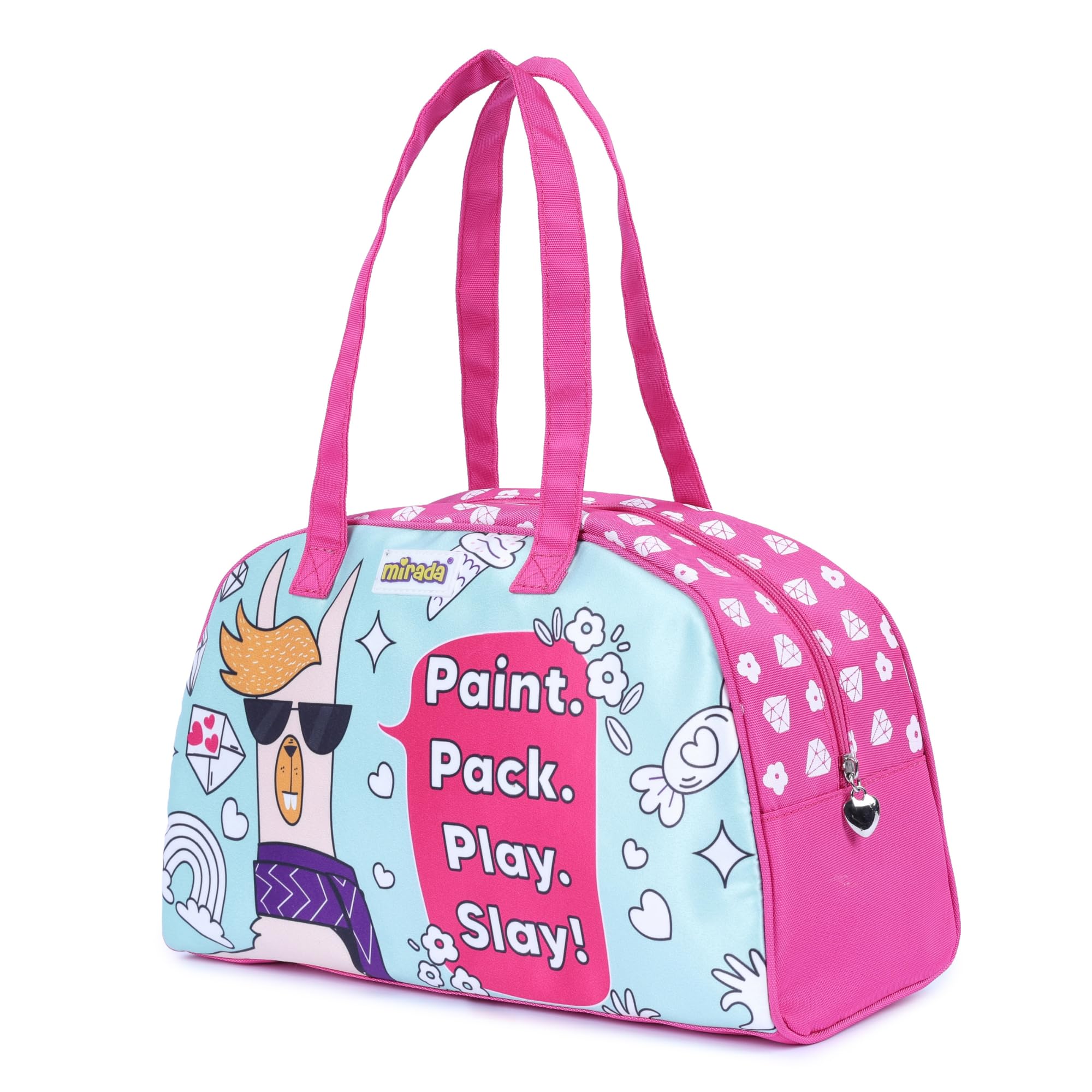 Llama Fun Duffle Soft Plush Bag | Color Your Own Bag for Kids & Girls | Cute DIY Carry & Travel Bag | Soft & Lightweight | Ideal for School, Party, Annual Function & Gifting-image-4