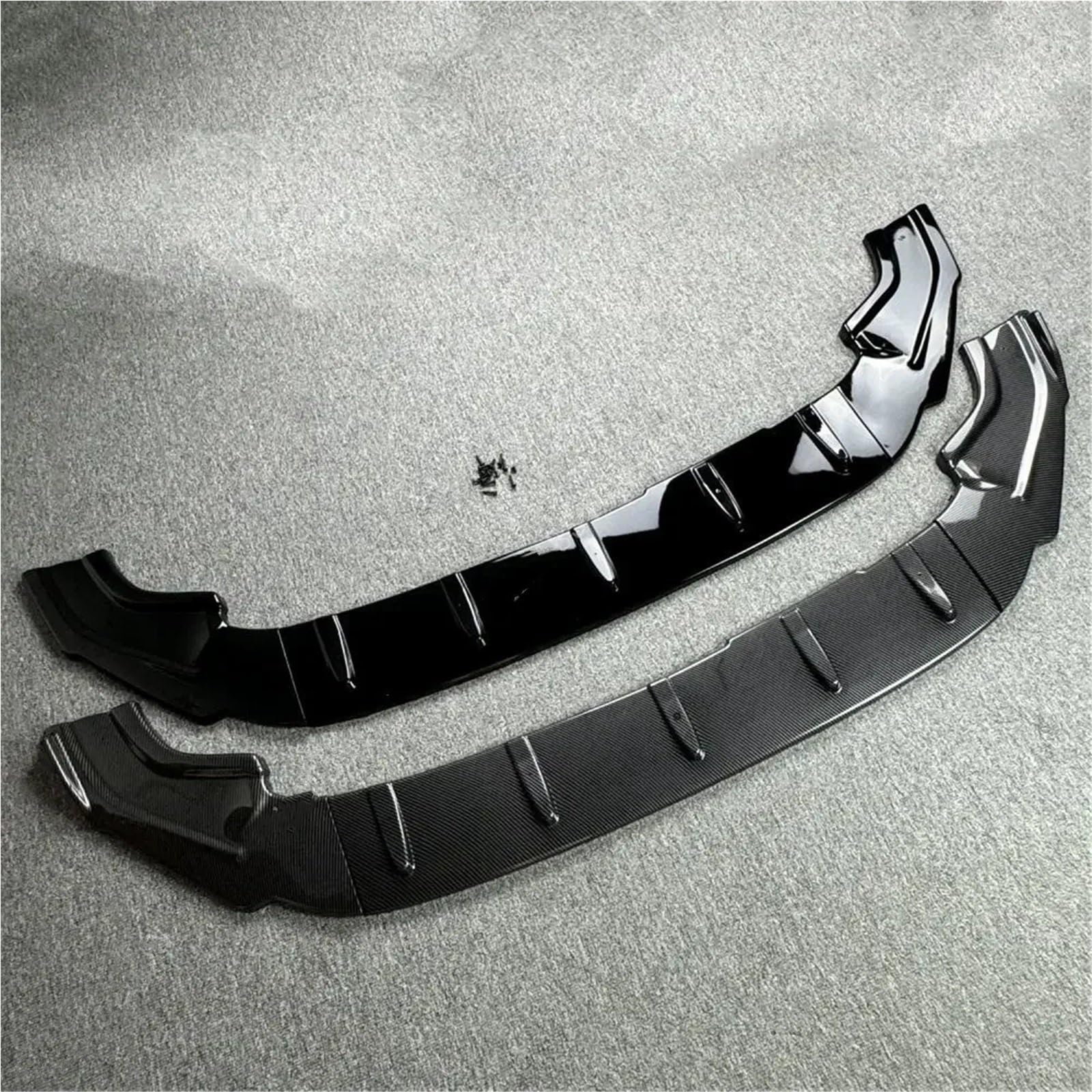 warga deflektora ABS Przedni zderzak, spoiler, pasuje do VW, pasuje do Golfa 7 MK7 7.5 pasuje do GTI pasuje do GTD pasuje do GTE R pasuje do R-Line 2012-2019 warga ochronna(Carbon Look)