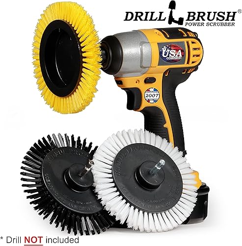 Miniatura 4 de Variedad de cepillos de taladro - Kit de detalles de coche - Juego de accesorios de cepillo de taladro de baño - Cepillos de limpieza de parrilla