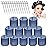Jumbo Hair Curlers Set - 24 Large Rollers with 12 Rollers and 12 Clips for Long, Thick Volume (Blue)