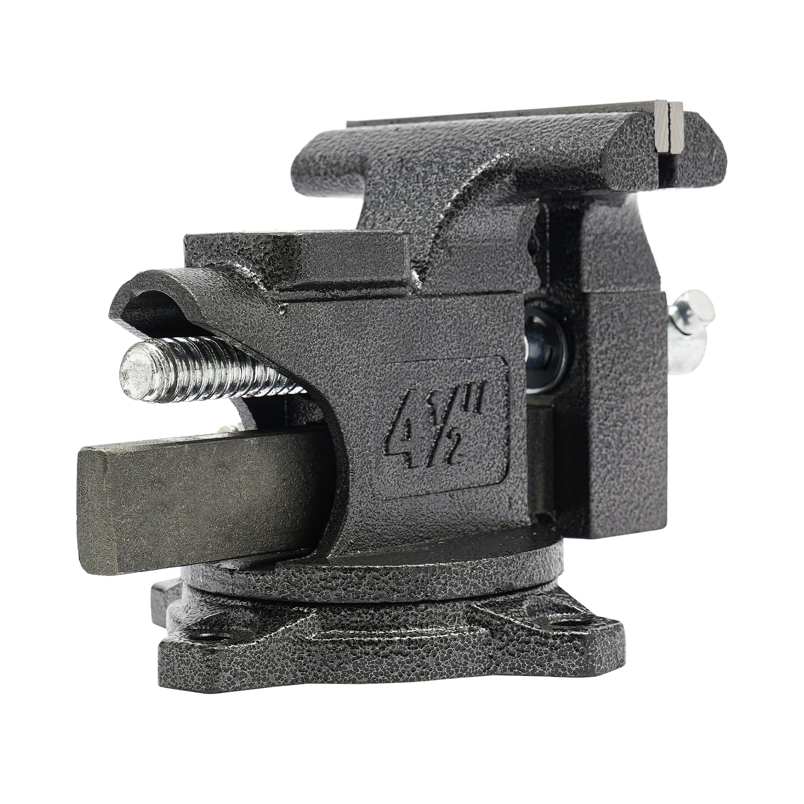Morsa da banco da 15,2 cm, resistente per banco da lavoro, morsa multiuso 2 in 1 con ganasce morbide multifunzionali, base girevole a 270°, per la casa, per la lavorazione del legno, officina