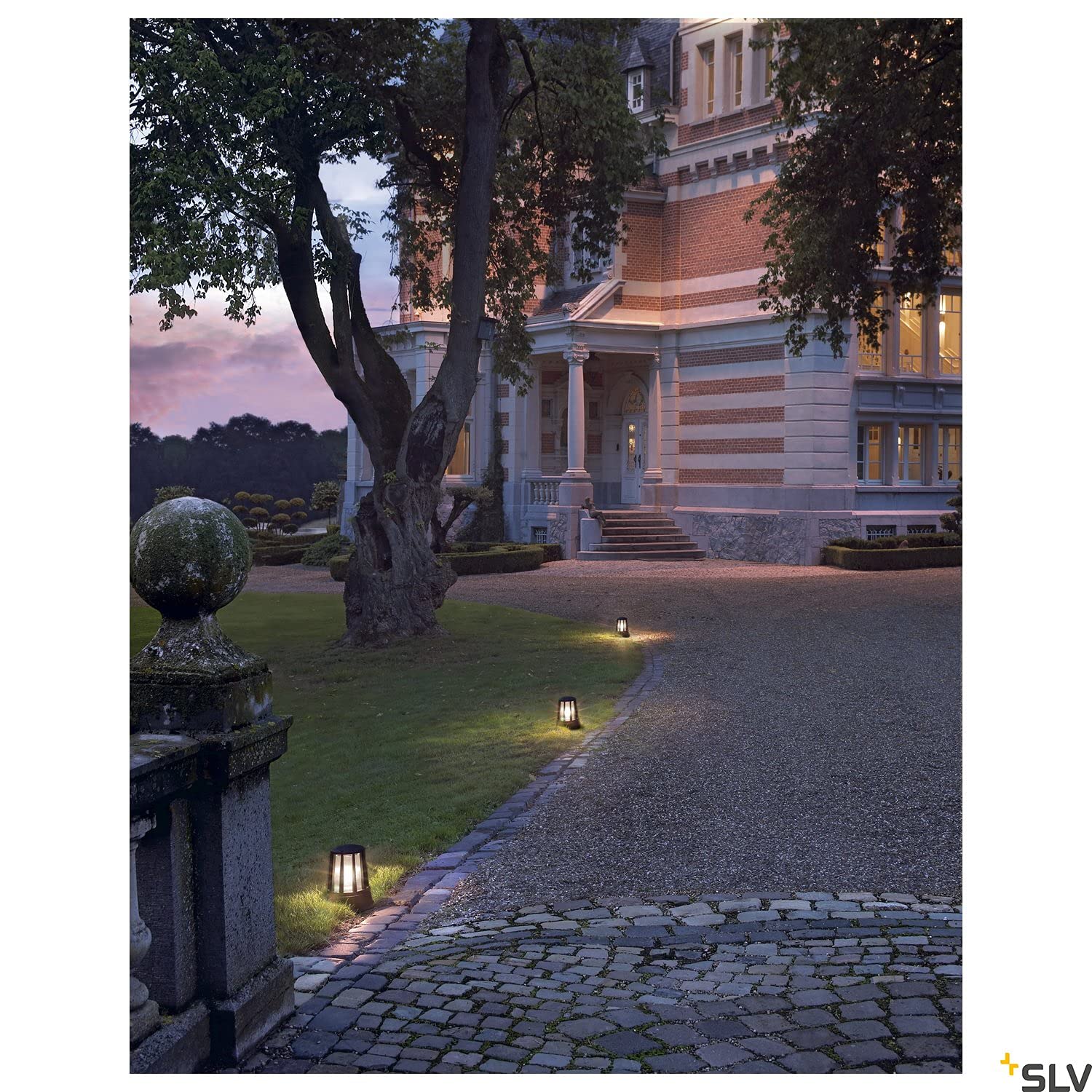 Lampa stojąca CONE SLV/oświetlenie zewnętrzne ścieżek, ścian, wejść, zewnętrzna lampa ogrodowa LED / E27, IP54, 100 W, kolor antracyt