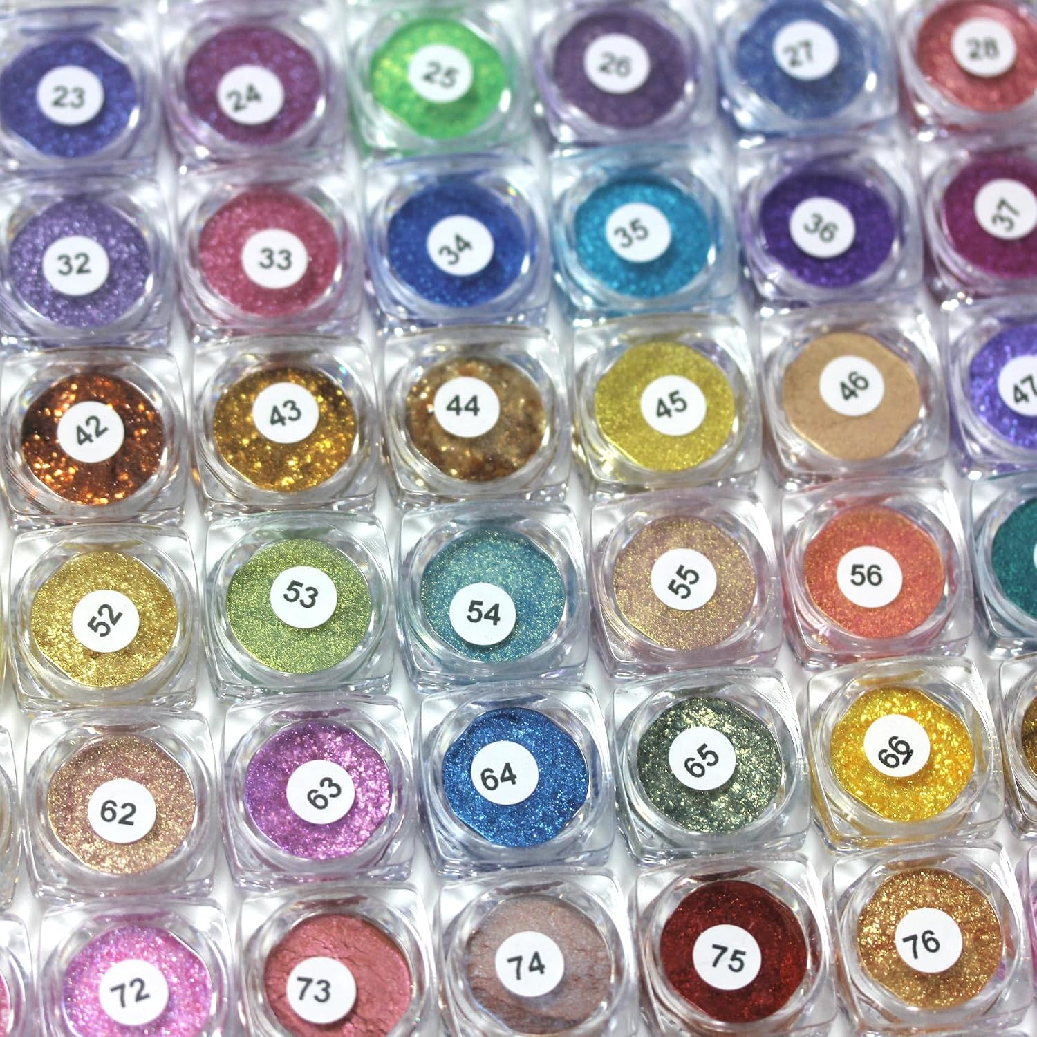100 Colors High Shine Diamond Mica Pearl Pigment Powder Set for Epoxy Resin, Tumblers, Candle Making, Resin Crafting, Paint, Jewelry & Nail Art