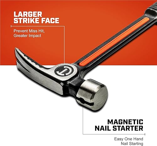 Miniatura 3 de Herramientas Media Luna - Martillo Media Luna con Marco de Acero Liso 22 Oz (CHSFRS22-06)