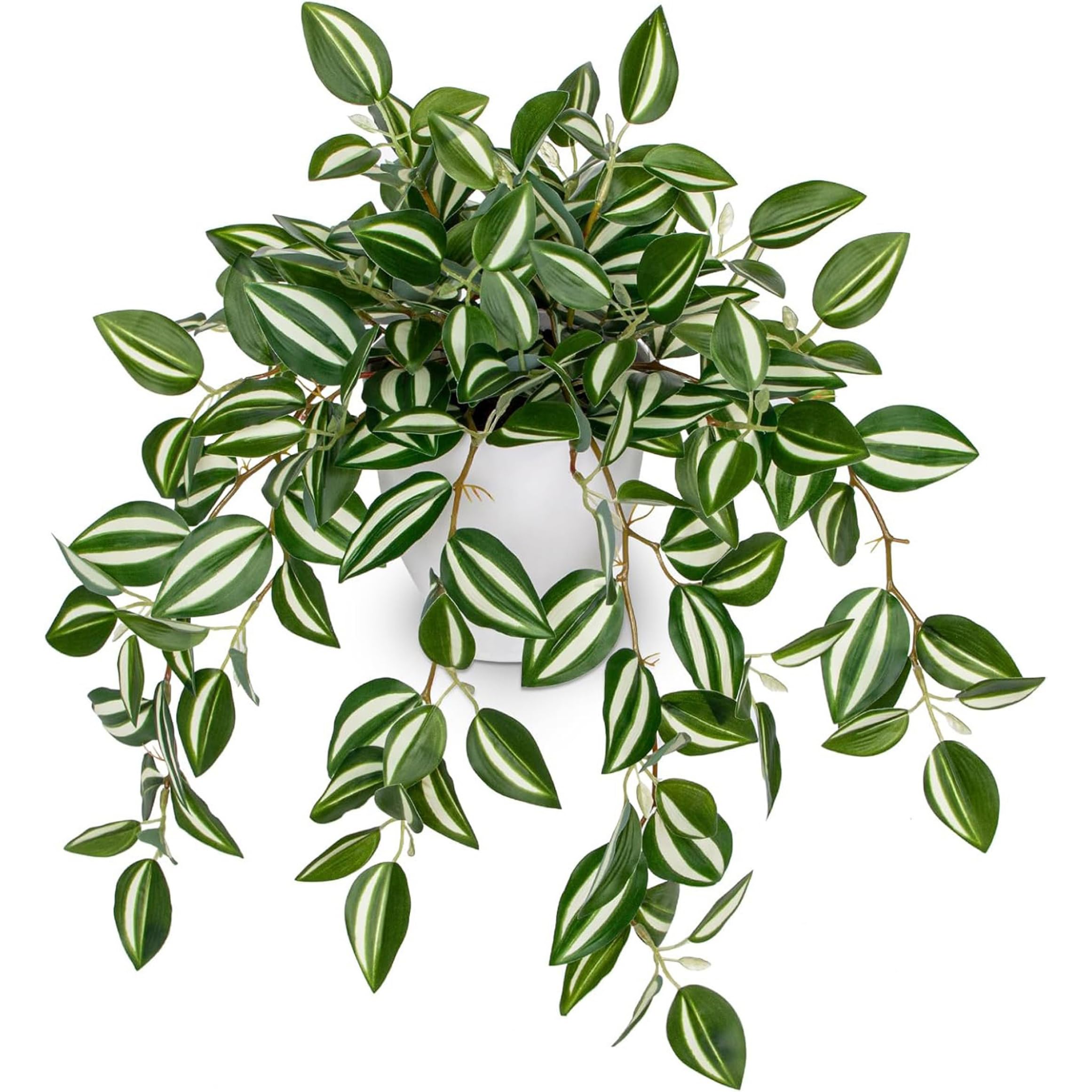 Xdyyjrasa Artificial Potted Plant - Faux Indoor Plant, Cascading Vine Desk with Decorative Pot, Green
