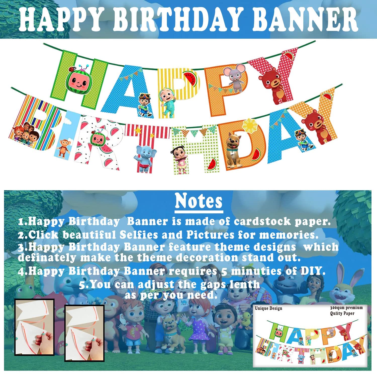 Party Propz Theme Birthday Decorations Combo 65Pcs