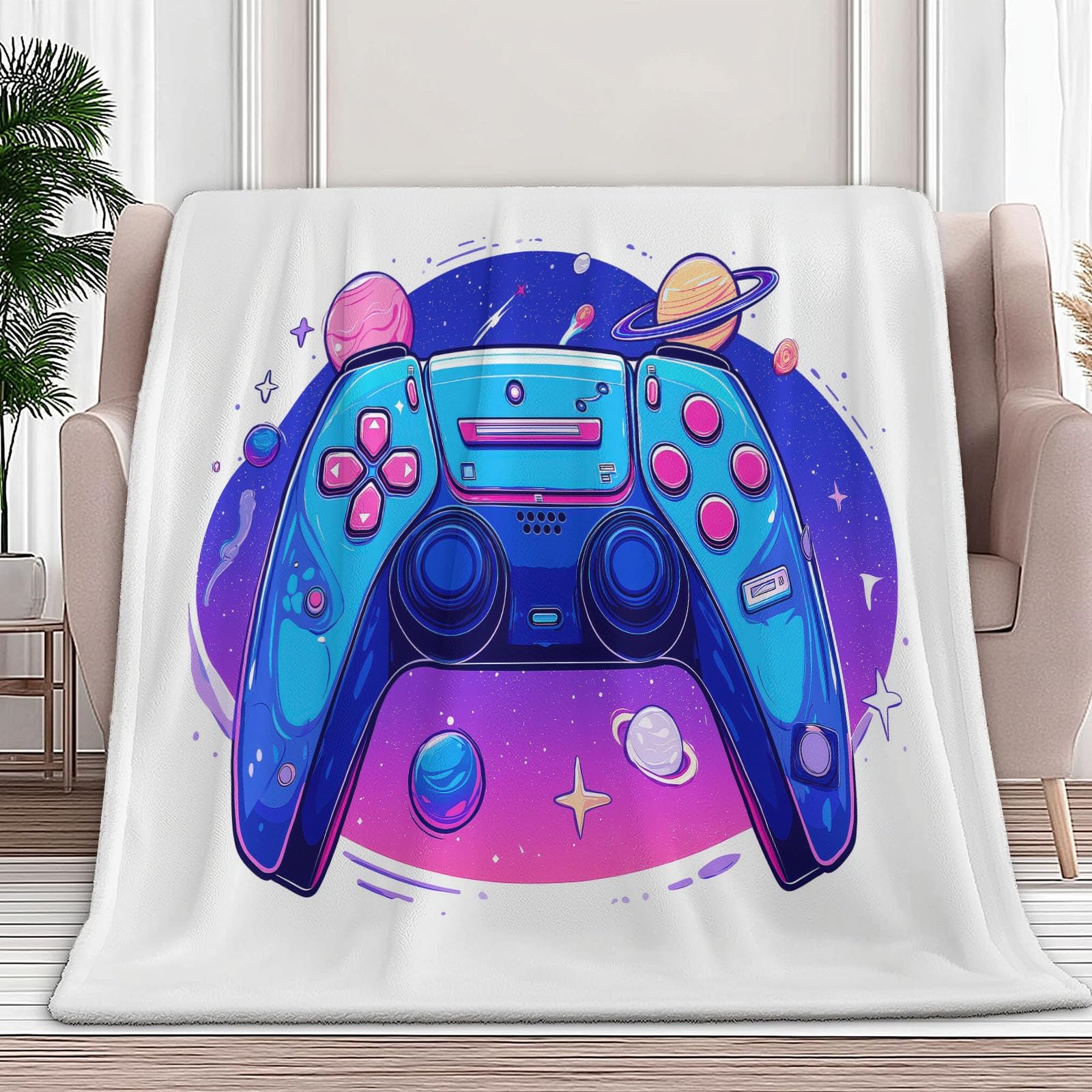 Generico Plaid Coperta Pile Controller Per Giochi Cartoni Animati 220x240 cm Coperta Plaid Calda Invernale Super Morbida, per Plaid Divano, Copriletto, Tutte le Stagioni, per Bambini Adulti