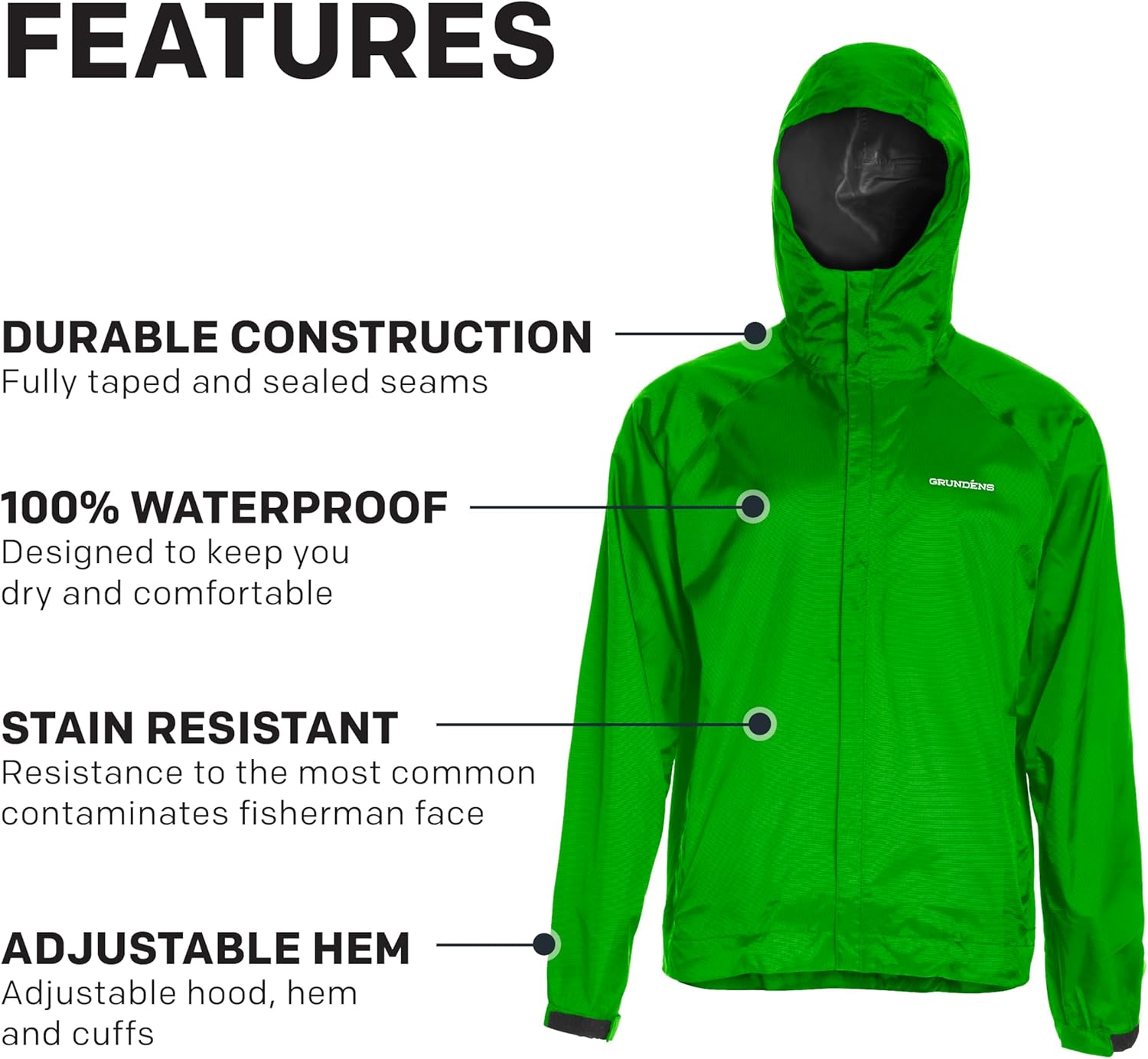 Grundéns Weather Watch Hooded Fishing Jacket - Image 4