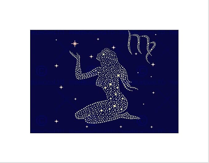 The Art Stop Painting Illustration Zodiac Star Sign Virgo Virgin Print B12X12972