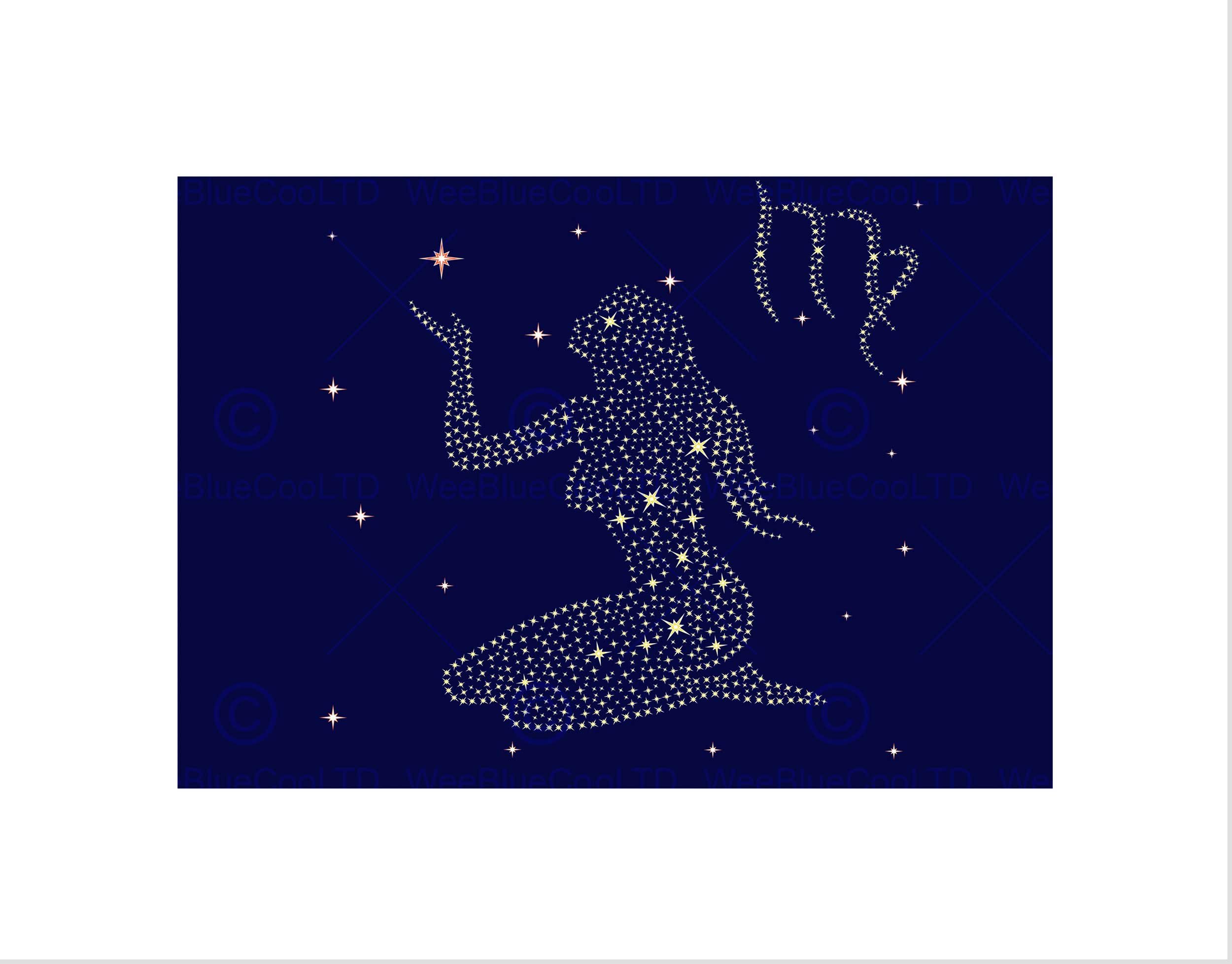 Wee Blue Coo PAINTING ILLUSTRATION ZODIAC STAR SIGN VIRGO VIRGIN FRAMED ART PRINT B12X12972