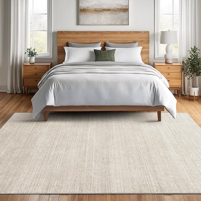 Tapete Lavable Valenrug Beige 5x7 Antideslizante Resistente a Manchas miniatura 3