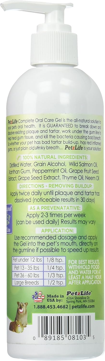 PetzLife Oral Care Salmon Oil Gel (12 oz) : Pet Dental Care Supplies : Pet Supplies