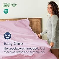 Vista 5 de Sábana encimera de bolsillo profundo, más suave que el algodón egipcio, 1 sábana encimera para colchón tamaño Queen