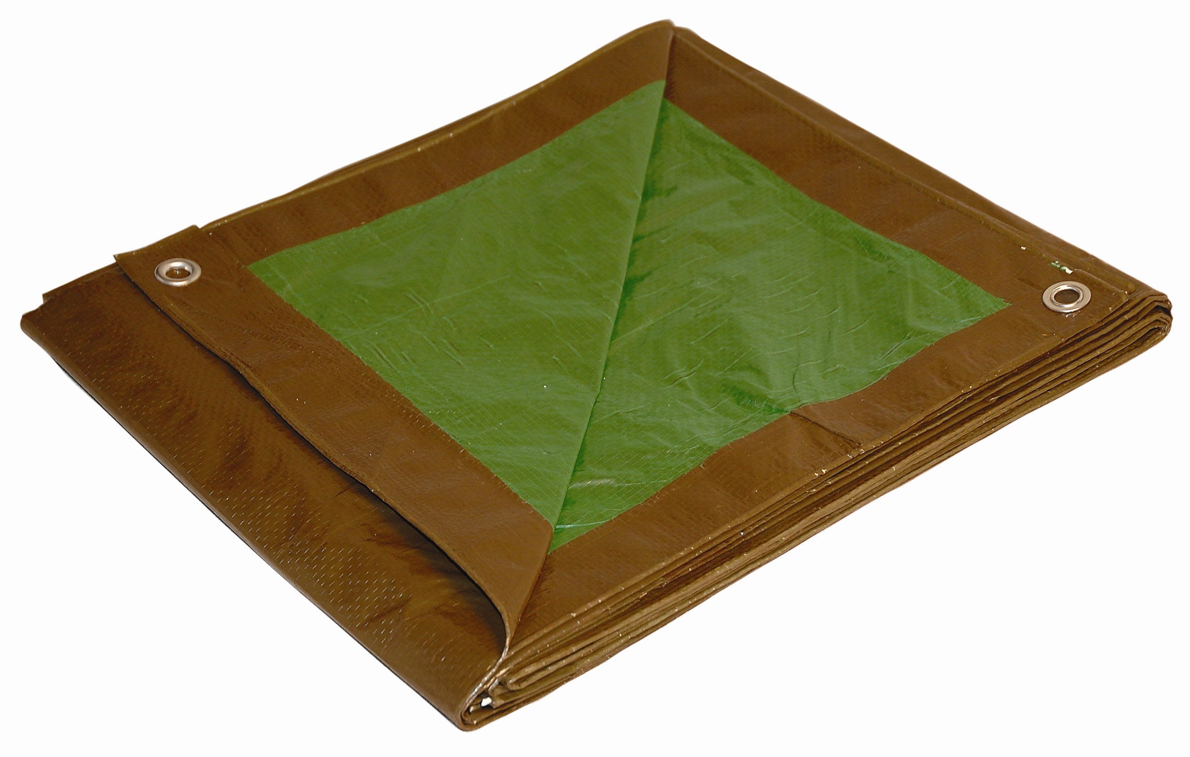 9x12 Multi-Purpose Brown/Green Medium Duty DRY TOP Poly Tarp (9'x12')