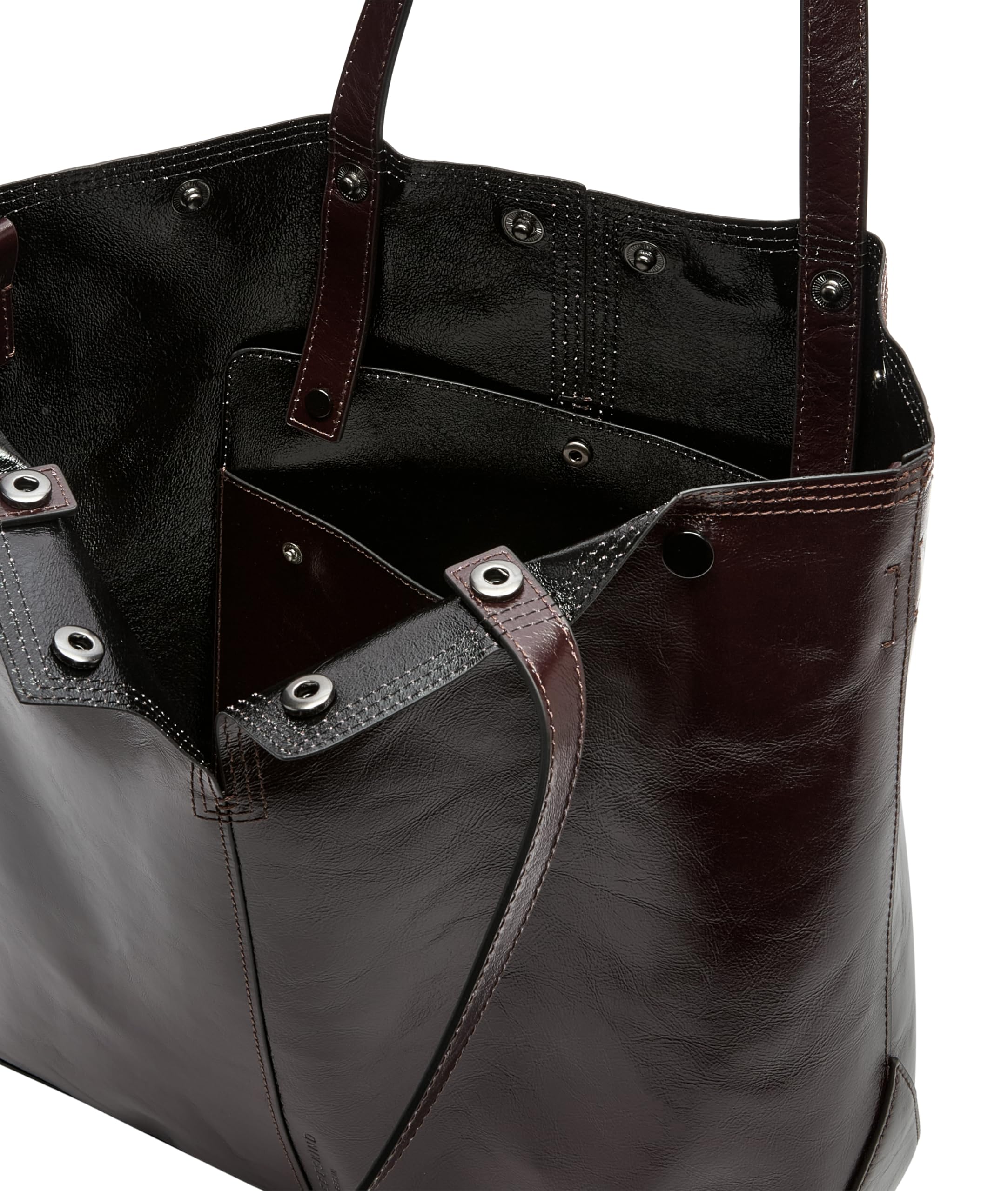 Liebeskind Berlin Tote L Rive Paper Touch Crinkle Burgundy, burgundowy