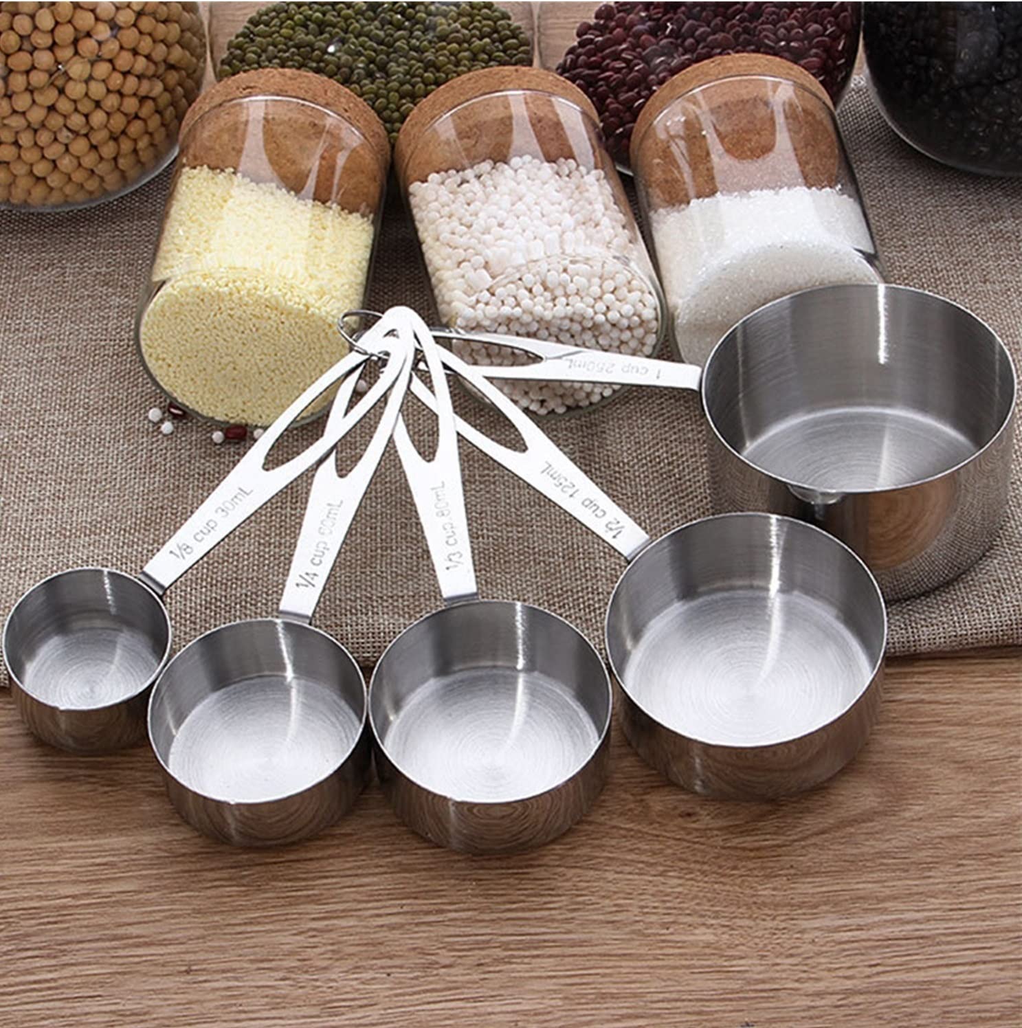 Küchenwaage, 5-Teiliges Messlöffel-Set, Robuste Edelstahl-Löffelwaage, Backutensilien Für Die Küche