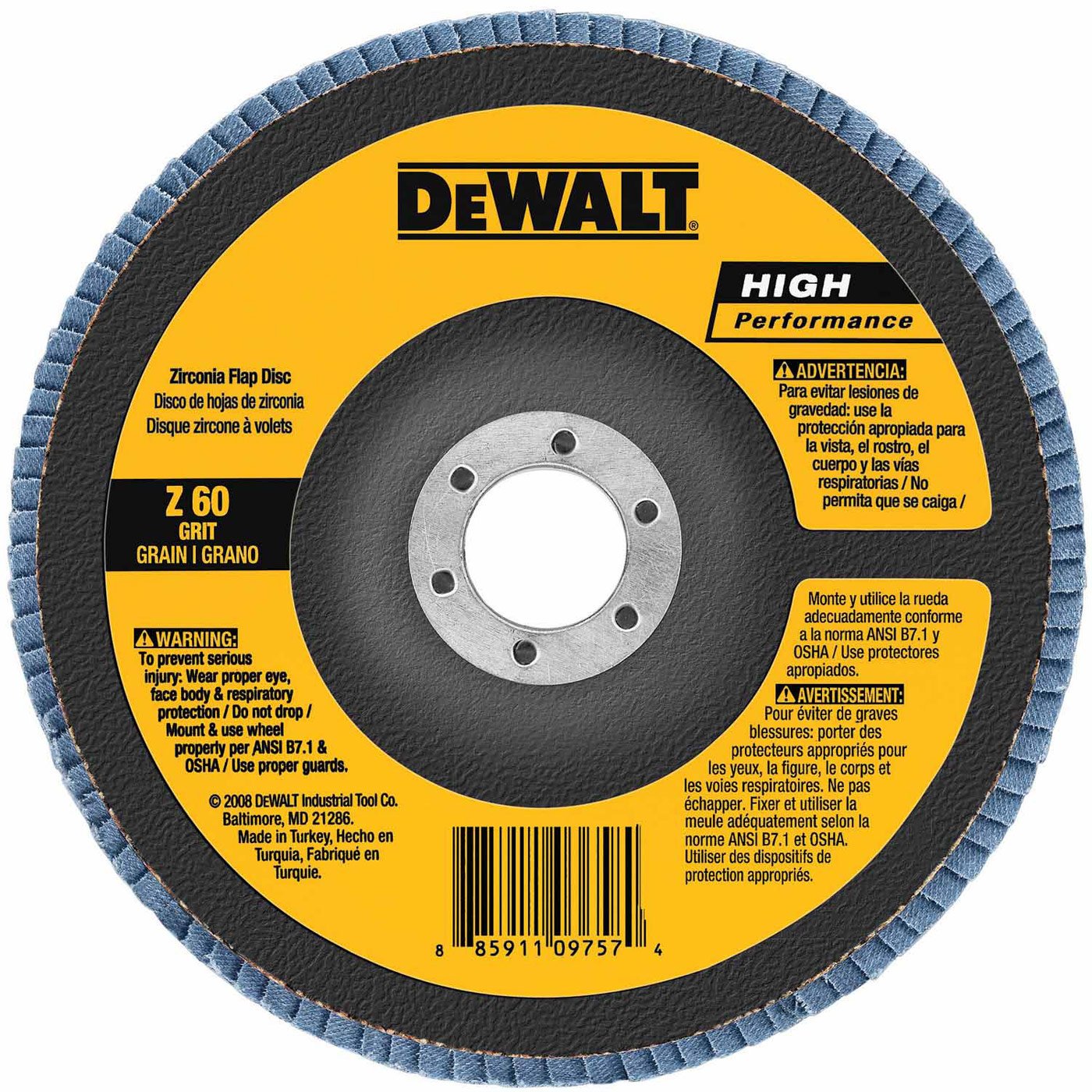 Disque à lamelles DeWALT Dw8354 abrasif premium type 27 grain 120 g