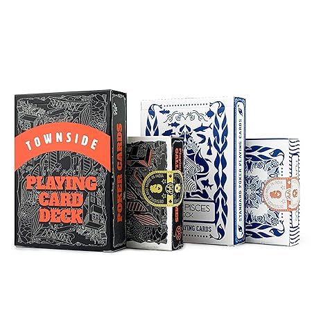 Galliard Games Poker Playing Card Deck, Premium Paper Custom Design (TW/BP Set of 4)