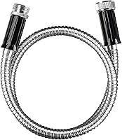 Vista 1 de Beaulife Manguera corta de jardín de metal de 3 pies con conectores, manguera de drenaje para desumidificador, extensión de manguera de agua pequeña