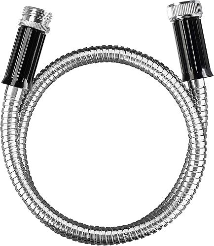 Beaulife Manguera de jardín corta de metal de 3 pies, manguera de drenaje para deshumidificador, extensión de manguera de agua pequeña, extensor de