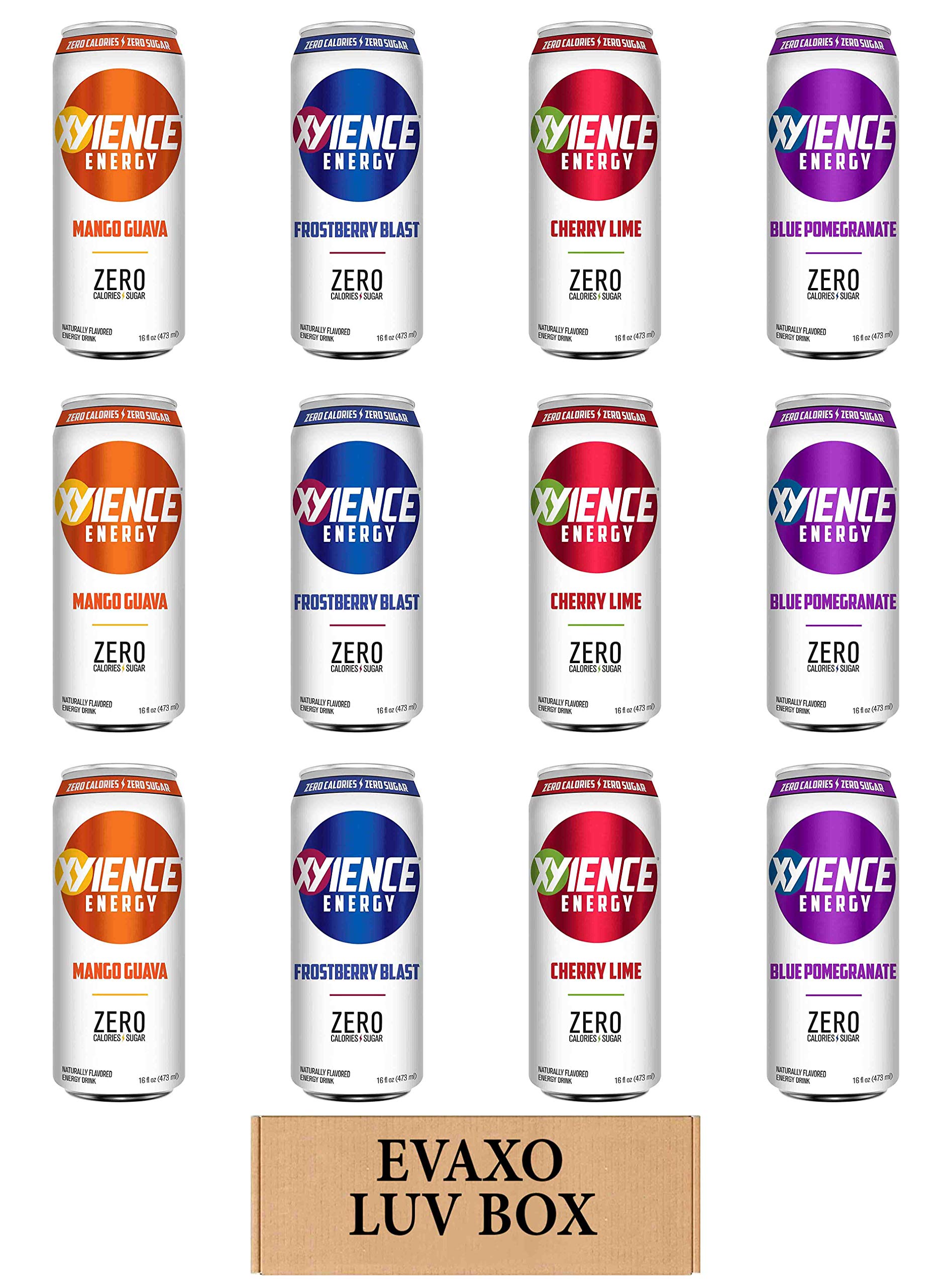 Buy LUV BOX Variety XYIENCE Energy Drink Sugar Free 16 Oz Cans,Pack