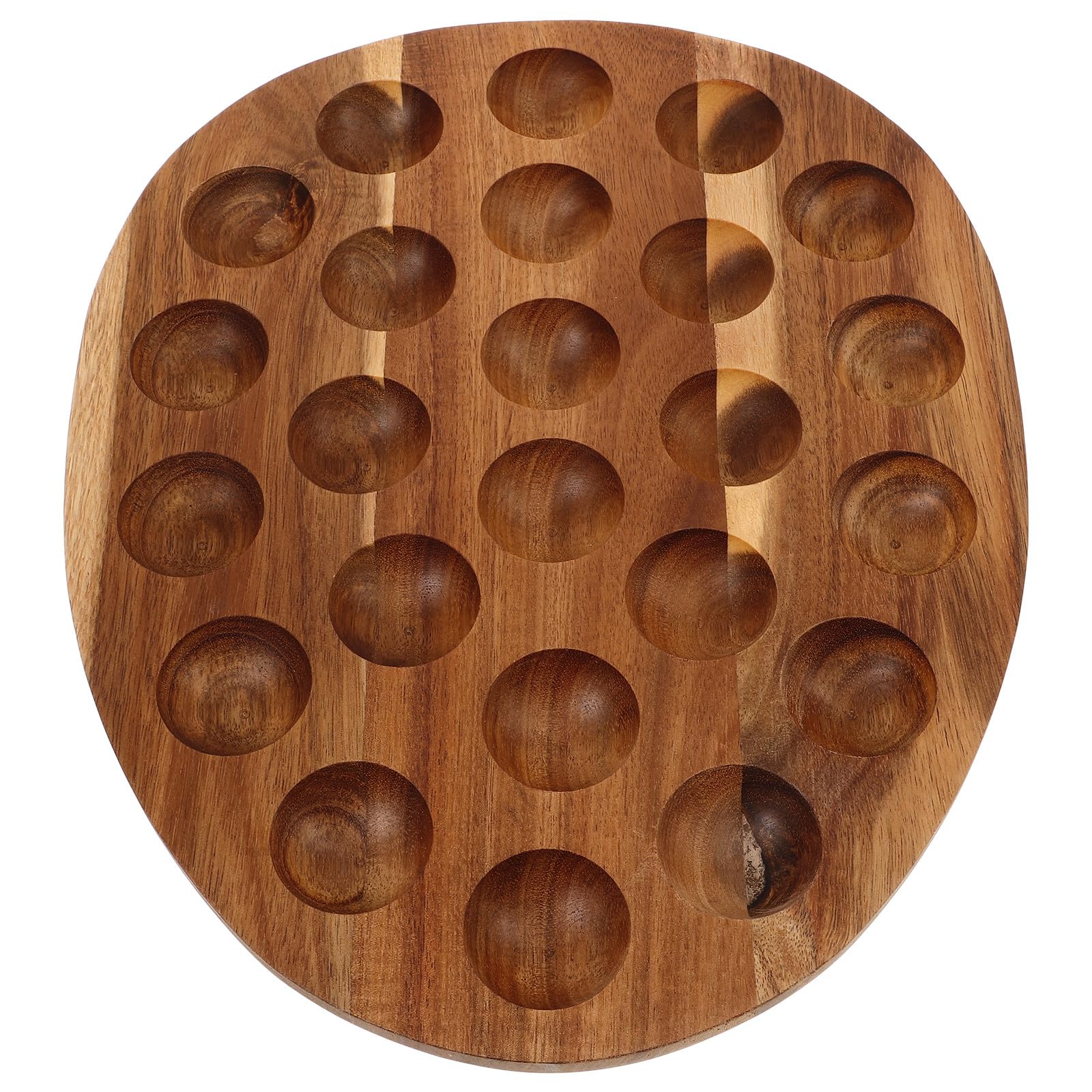 FRCOLOR Bandeja de Madera para Huevos, Porta Huevos Minimalista Coffee