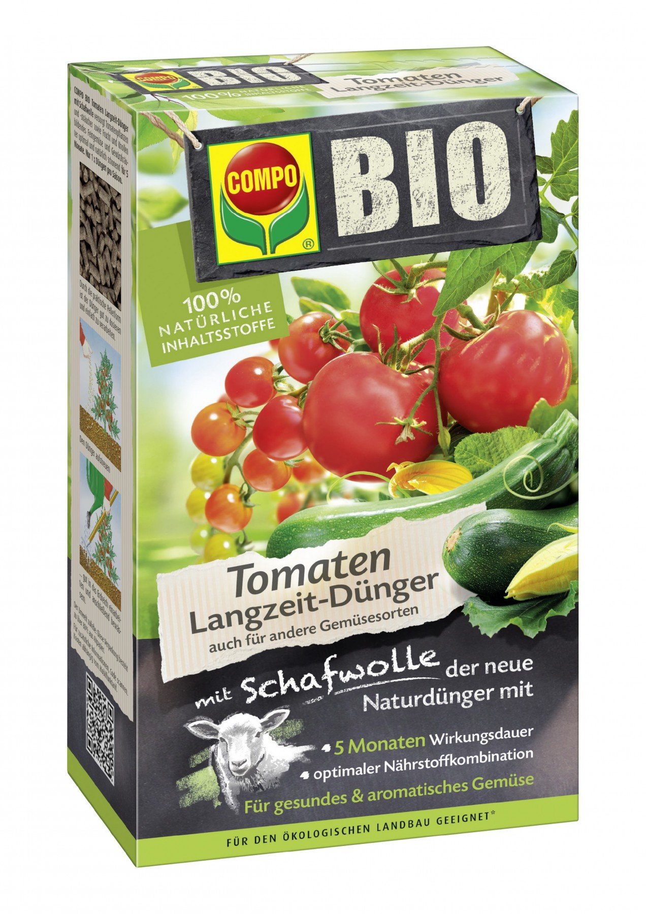 Compo Bio Tomaten Langzeit-Dünger mit Schafwolle 750g
