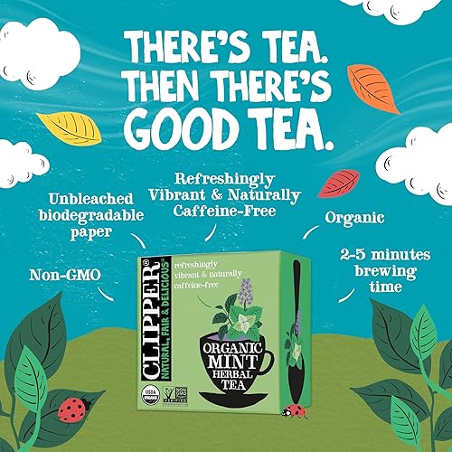 Vista 57 de Clipper Tea - Té de hierbas orgánico de ronquidos y paz, orgánico USDA, sin OMG, té sin cafeína, 1 paquete, 20 bolsas de té sin blanquear