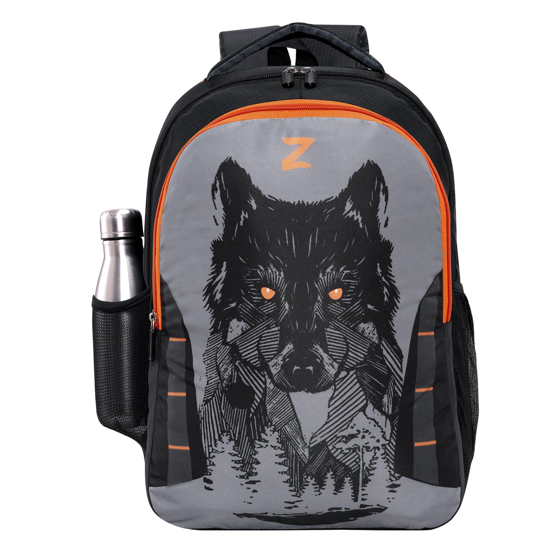 zerus Wolf printed backpack with laptop sleeve School Backpack For Boys & Girls-picture-34