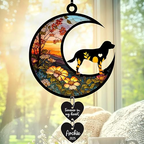 Miniatura 11 de Atrapasol conmemorativo para perros, personalizado con nombre, atrapasol de razas de perros, atrapasoles personalizados para pérdida de mascotas