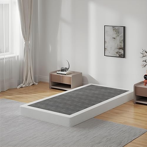 Miniatura 13 de Base de somier de 7 pulgadas tamaño king, base de colchón de metal resistente de 3000 libras, fácil montaje sin herramientas, sin ruido 7 pulgadas