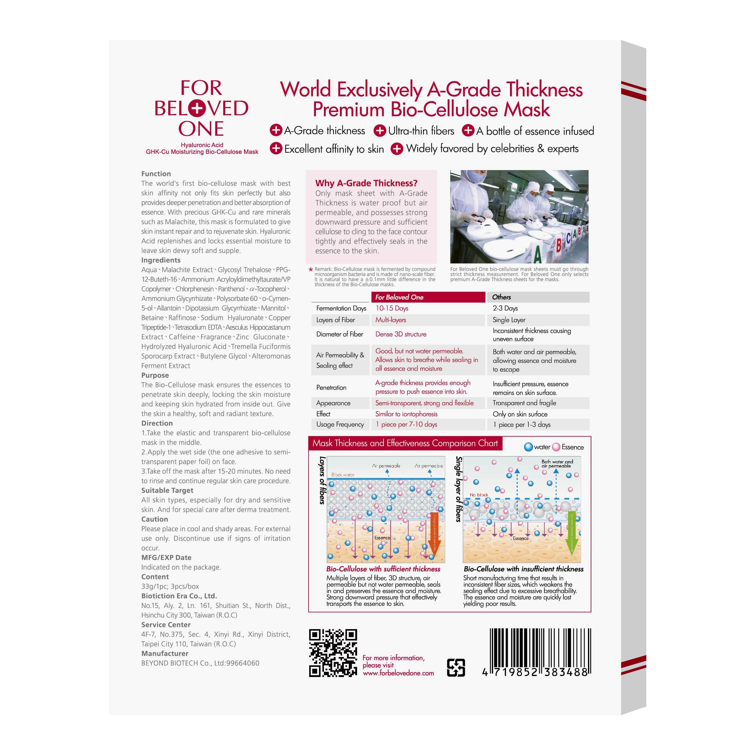 for beloved one hyaluronic acid ghk-cu moisturizing bio-cellulose mask Amazon.com : For Beloved One Hyaluronic Acid Moisturizing Bio-Cellulose  Facial Mask (Pack of 3) : Beauty & Personal Care