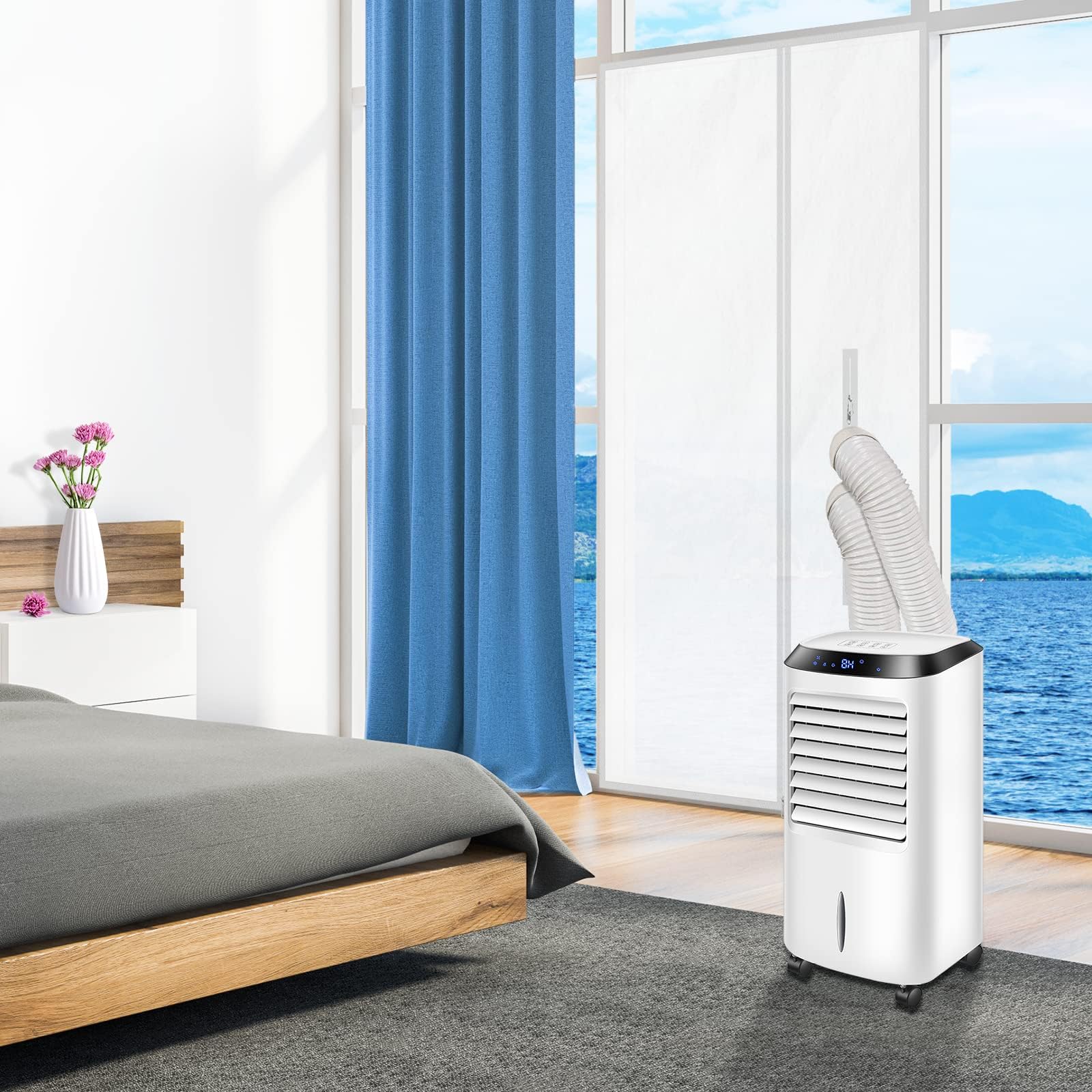 โ REDTRON Zipper Screen Door Seal for Portable Air Conditioner and Tumble Dryer, Works with Every Mobile Air Conditioning Unit, Hot Air Stop, Easy to Install(Universal)