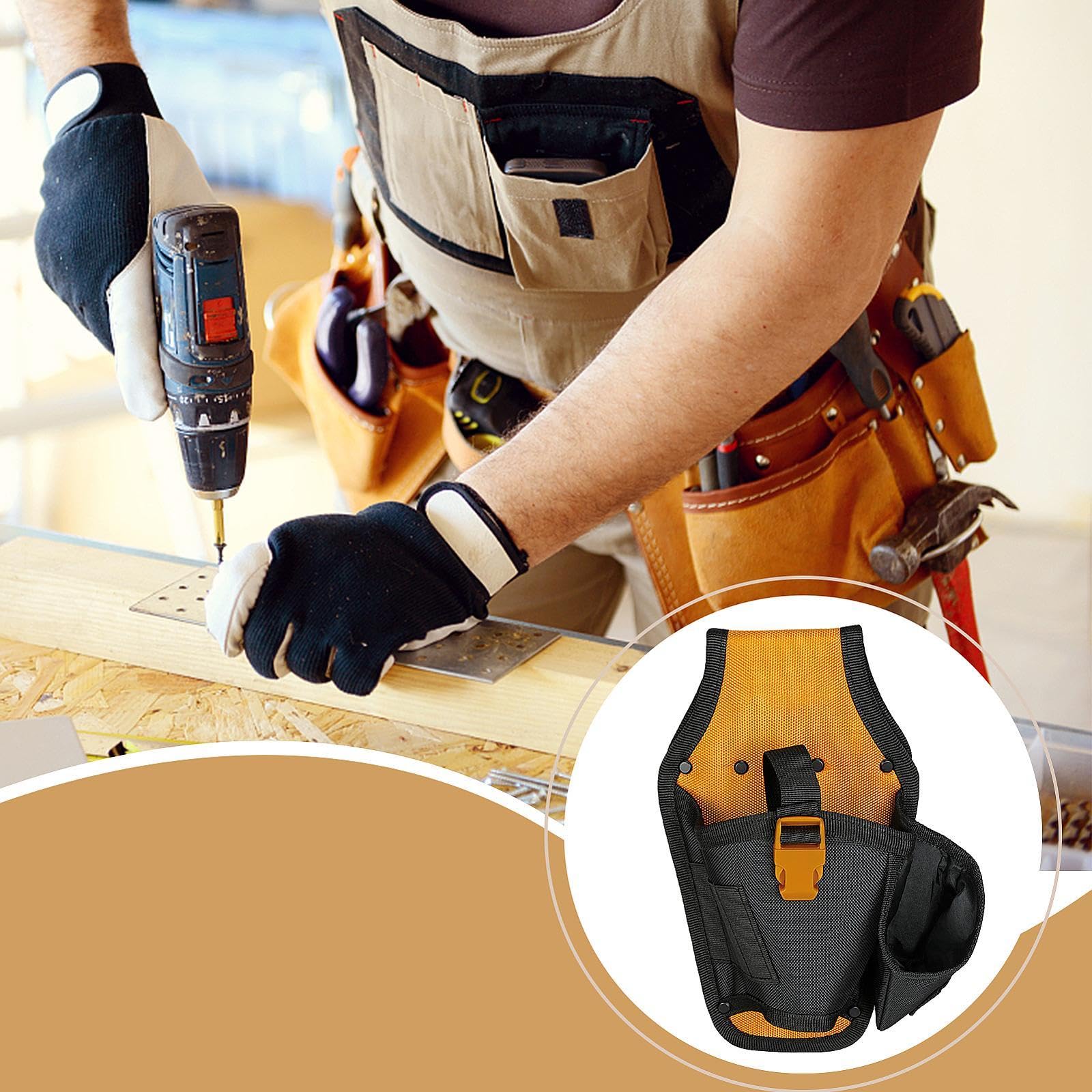 Sac Ceinture pour Perceuse électrique, Sac à Outils Oxford, Support de Perceuse Pratique, Sac Ceinture pour Outils de Quincaillerie, avec Ceinture