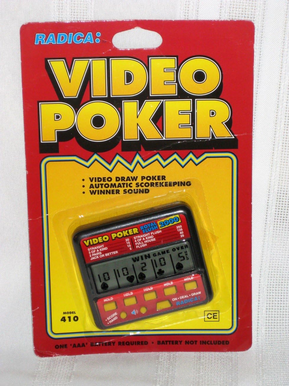Electronic Video Poker "Royal Flush 2000" Handheld Game (Radica)