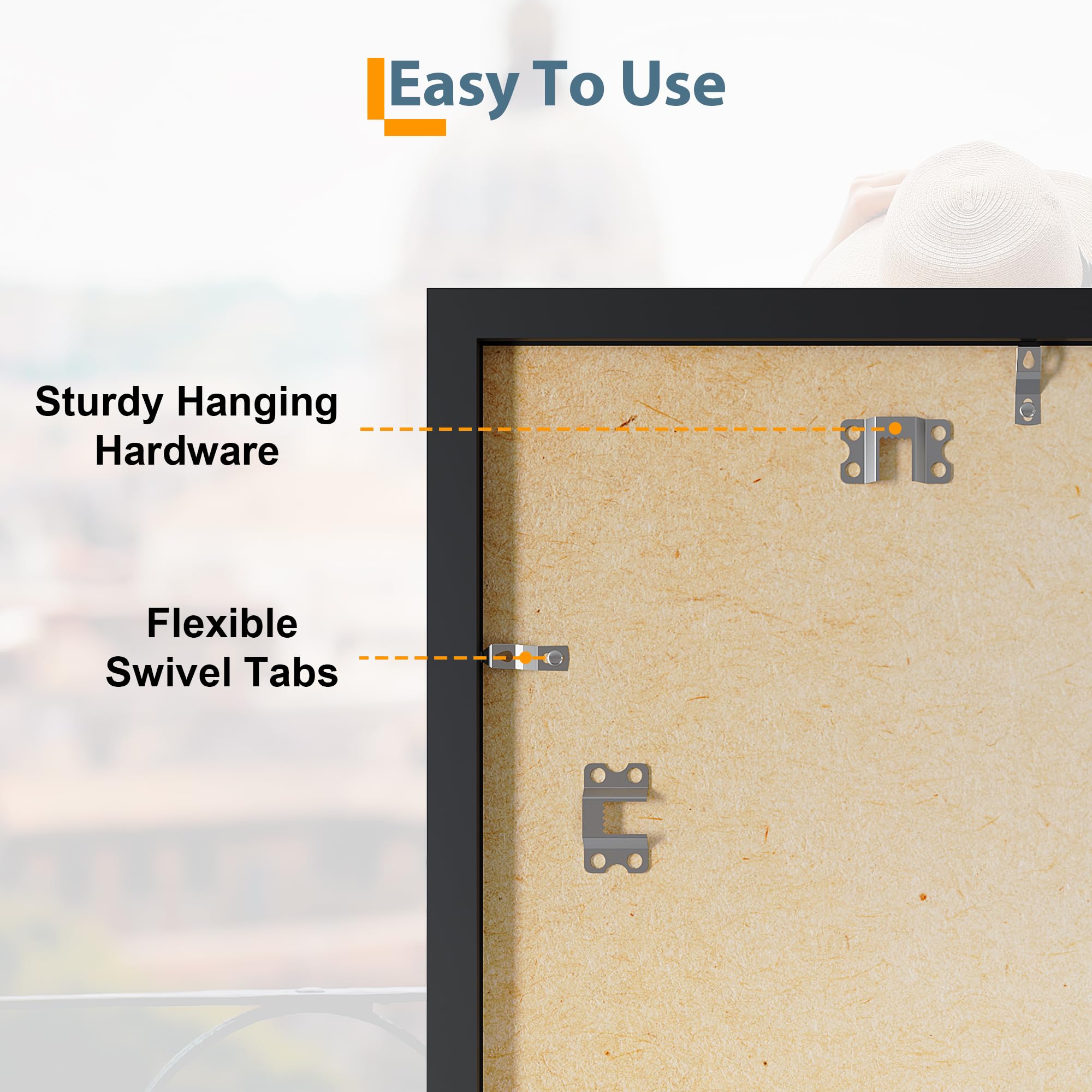 Cornice Per Foto 28x36 Cm BONTEC - Design Classico Con Copertura PET Per Parete O Tavolo - Foto 8