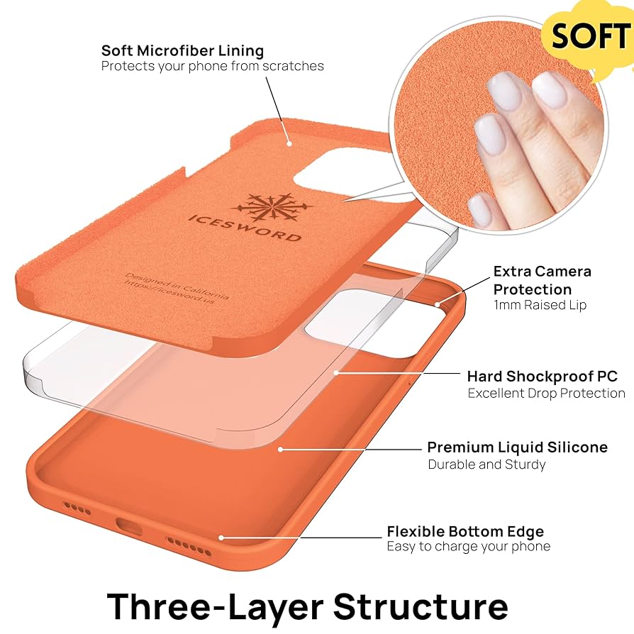 iPhone 14 Pro ケース 対応液体シリコン　オレンジ Amazon.co.jp: Supdeal iPhone 14 Pro ケース 対応液体シリコン