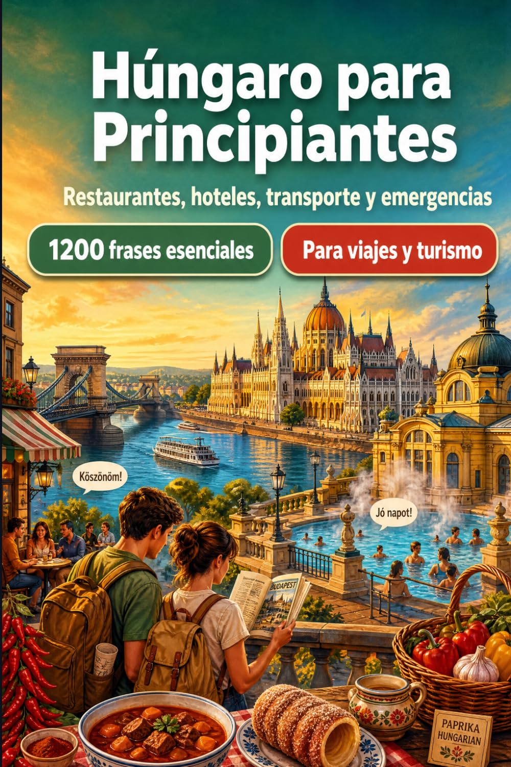 Húngaro Para Principiantes: 1200 frases esenciales en Húngaro para viajar: Guía fácil de pronunciación, conversaciones cotidianas, restaurantes, hoteles, transporte, compras, emergencias