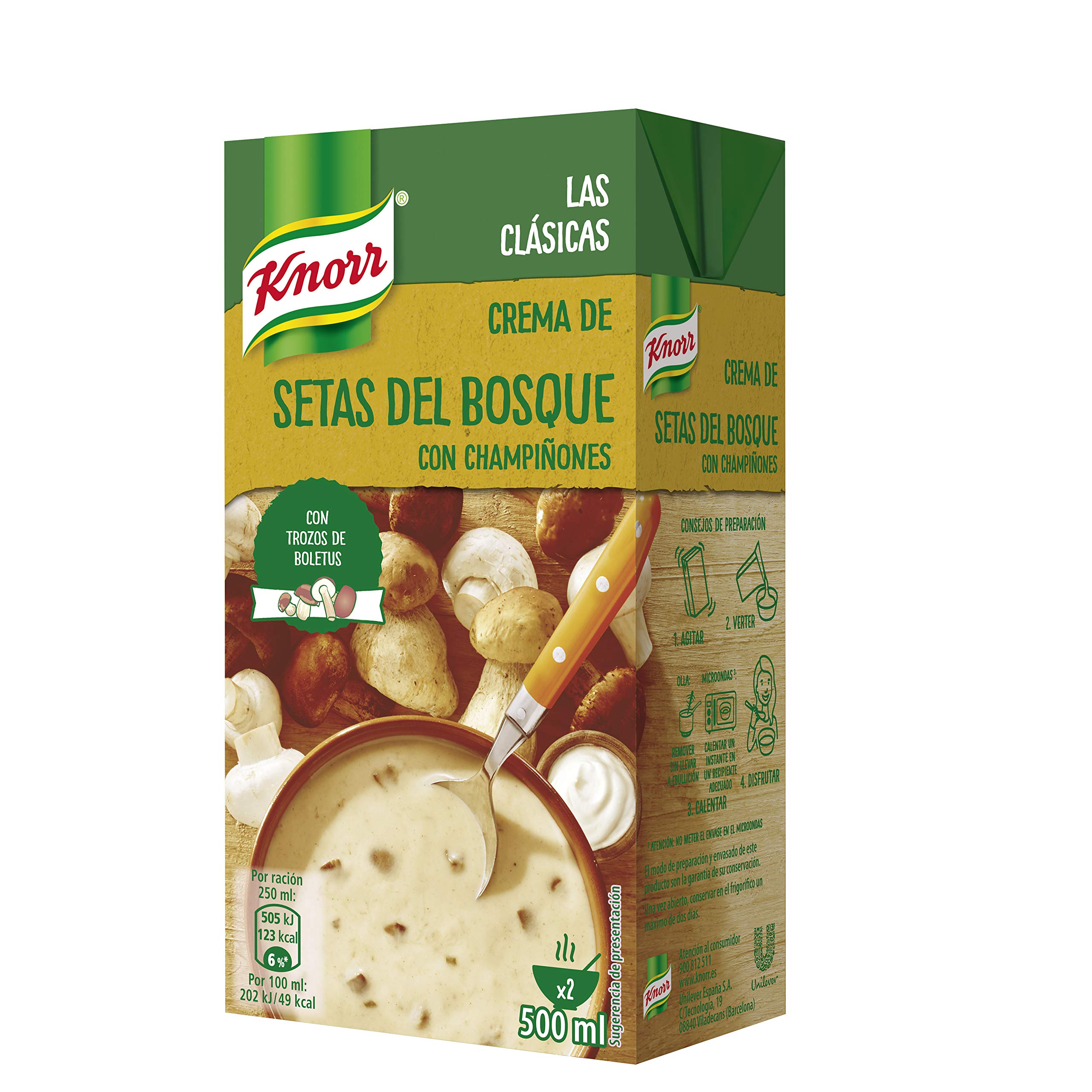 Knorr Crema de Setas del Bosque 500 ml Pack de 4
