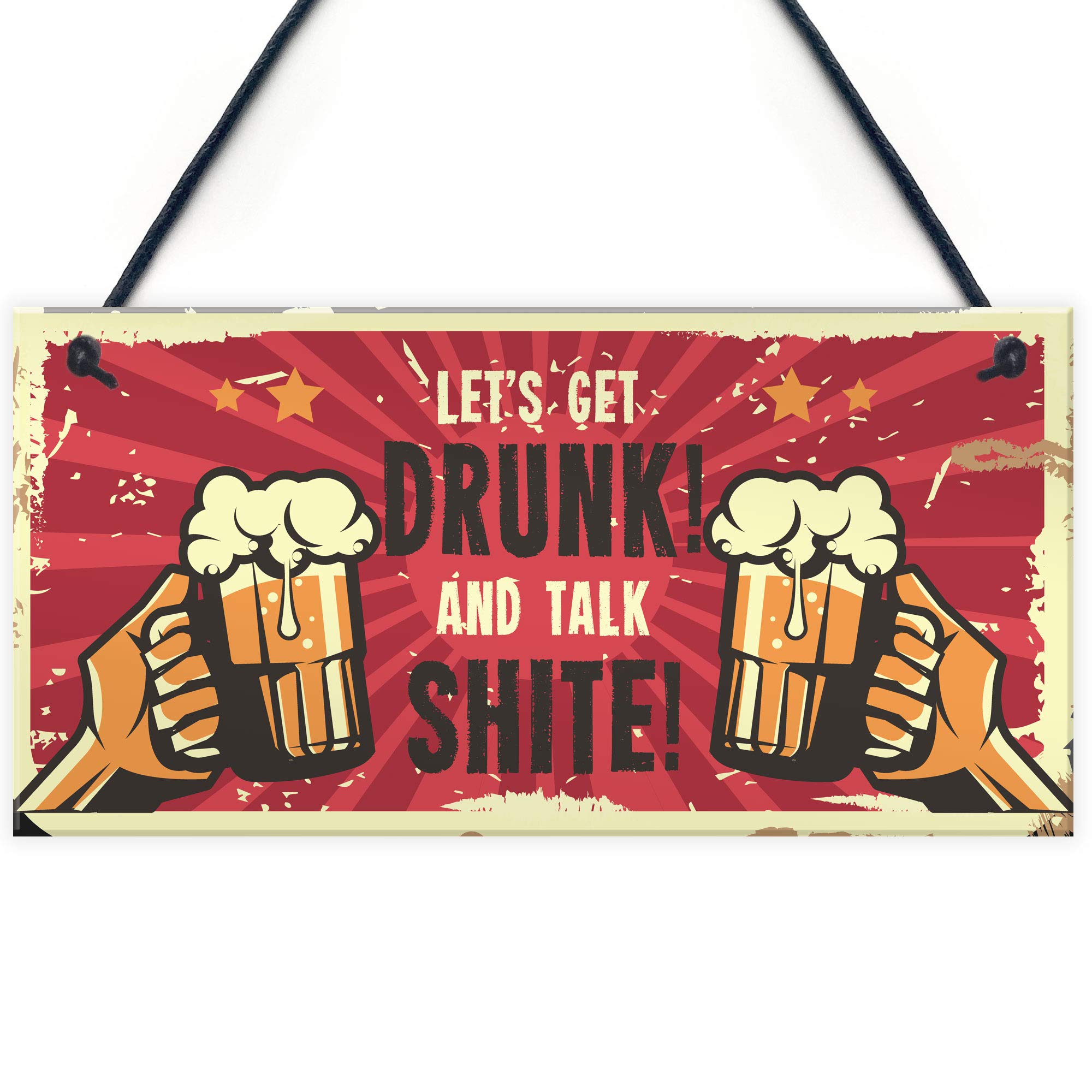 Red Ocean Funny Bar Signs And Plaques Novelty Home Bar Gifts For Him Alcohol Signs