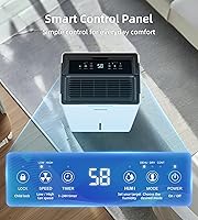 Vista 5 de Deshumidificadores de 5000 pies cuadrados para el hogar y el sótano, deshumidificador de 52 pintas/día con manguera de drenaje, 3 modos