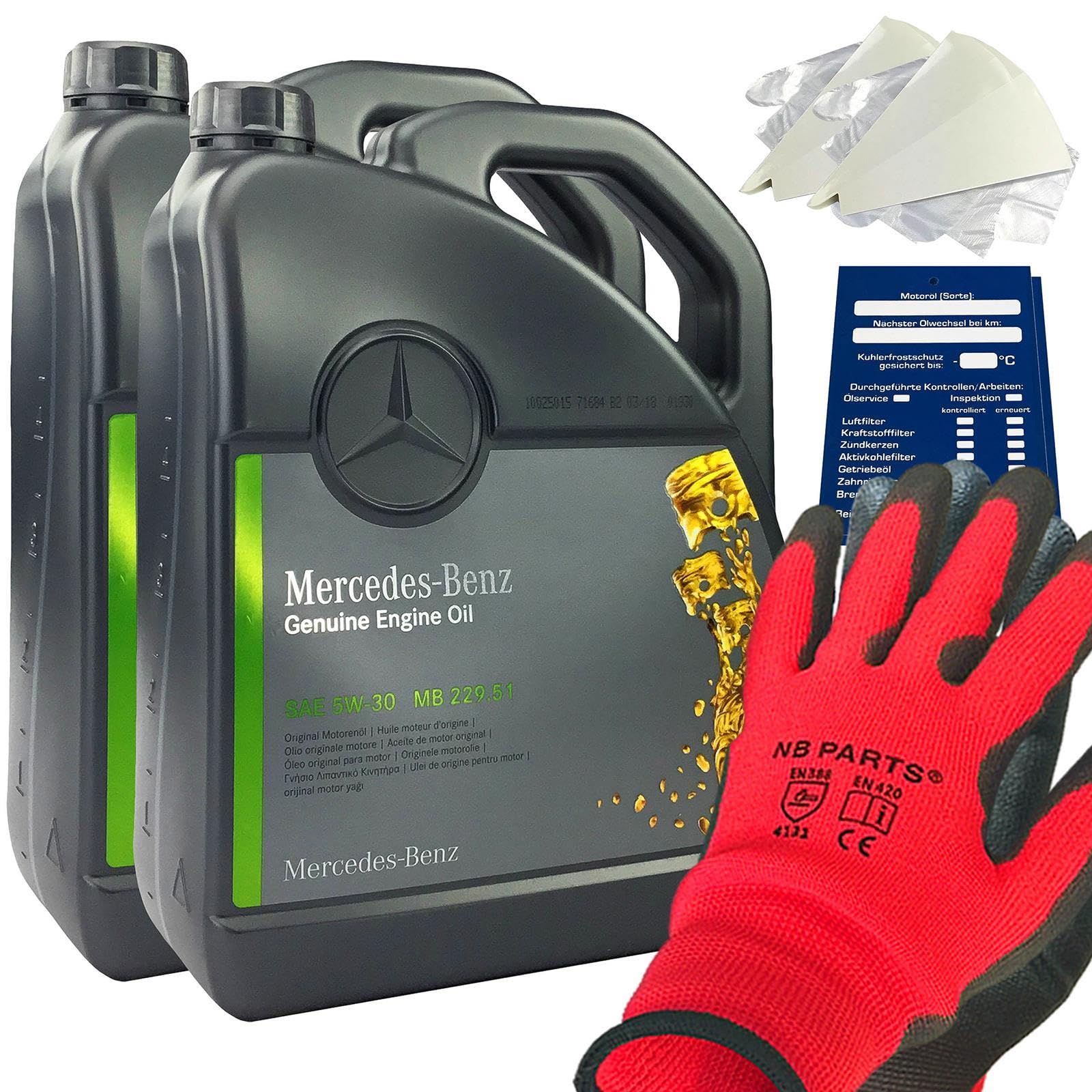 Mercedes-Benz Aceite de motor original 5W-30 MB 229.51 10 litros