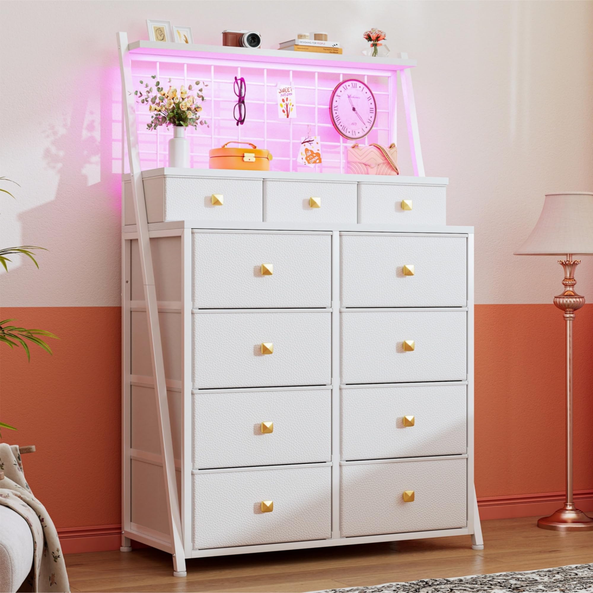 Amazon.com: EnHomee 51"H,Dresser for Bedroom with 11 Fabric Drawers