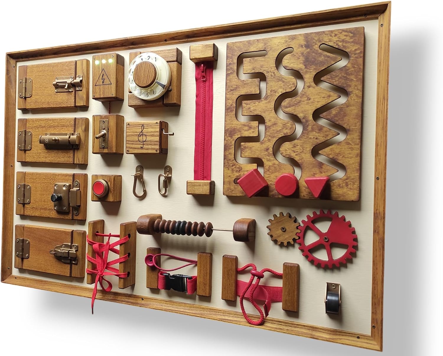 Memory and Sensory Stimulation Board for Seniors with Dementia and Alzheimer's, Wall Sensory Board 30.4 x 20 inches for Care Homes and Rehab Centers