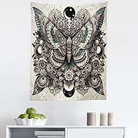 Vista 100 de Ambesonne Tapiz de isla tropical, olas del océano en la playa de Seychelles al atardecer horizonte, decoración de tela para colgar en la pared