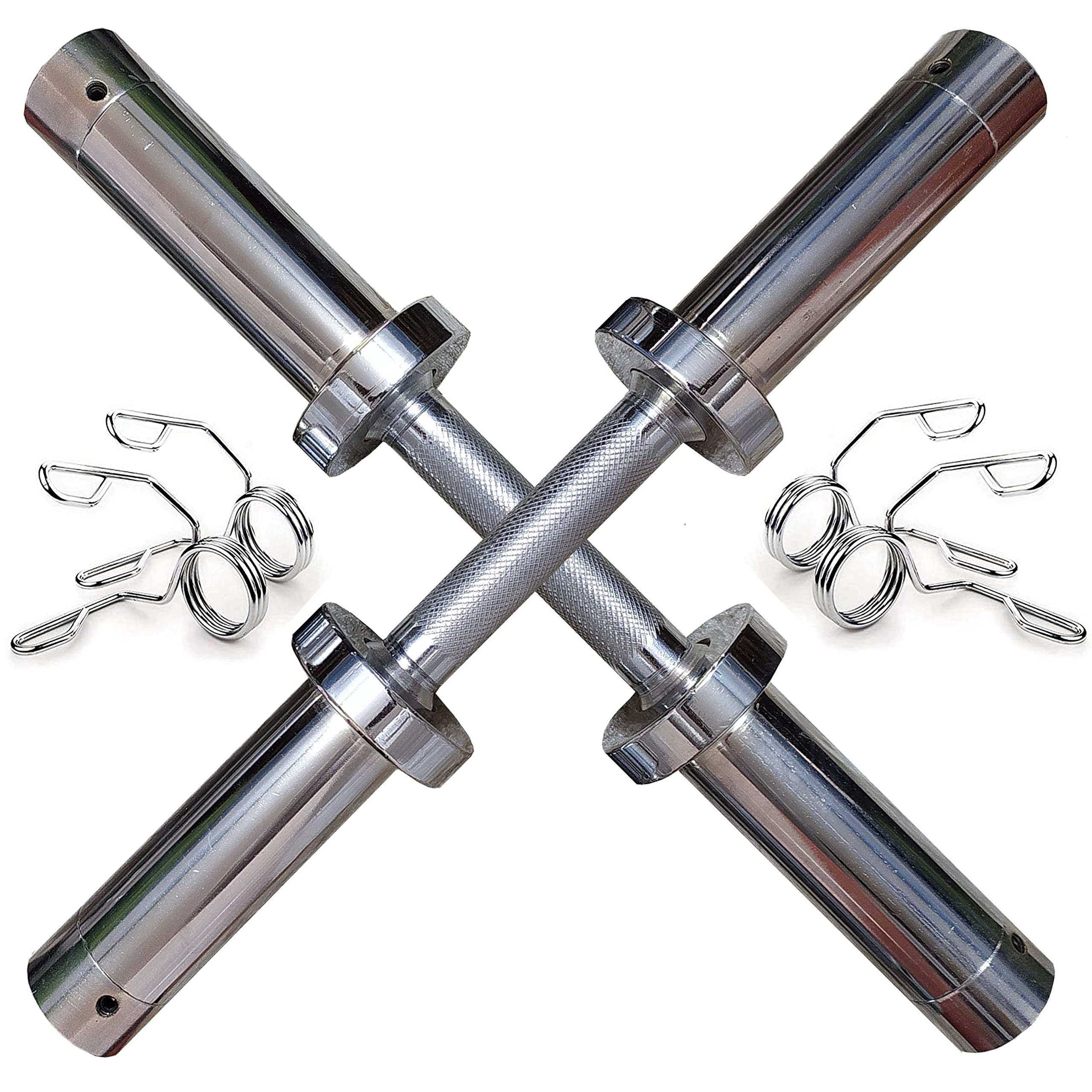 Gyming World™ Olympic Dumbbell Rod Adjustable for 50 mm Olympic Plates, (Set of 2), 4 Spring Locks (B09FFP3YMW) Amazon Price History, Amazon Price Tracker